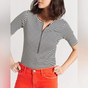 CURRENT/ELLIOTT | The Leighton Stripe Tee Stripe - Size 1 / S